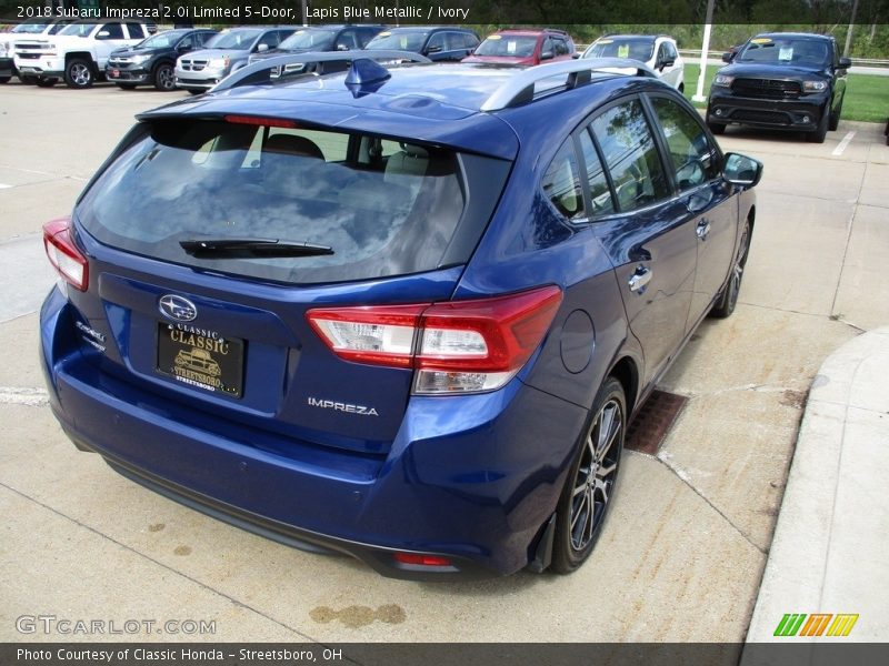 Lapis Blue Metallic / Ivory 2018 Subaru Impreza 2.0i Limited 5-Door
