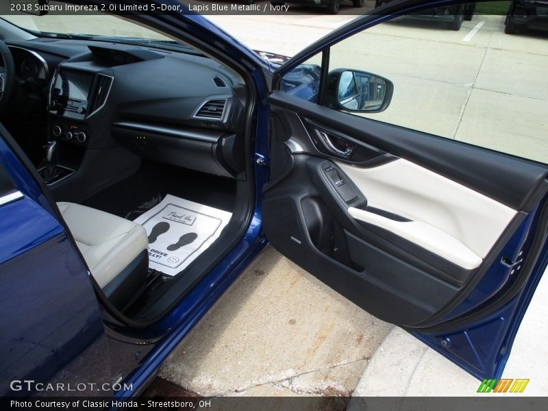 Lapis Blue Metallic / Ivory 2018 Subaru Impreza 2.0i Limited 5-Door
