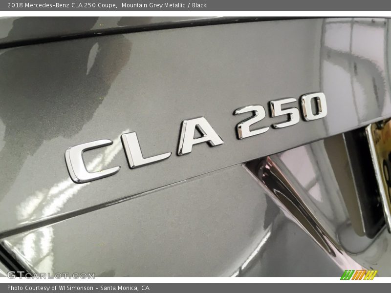 Mountain Grey Metallic / Black 2018 Mercedes-Benz CLA 250 Coupe