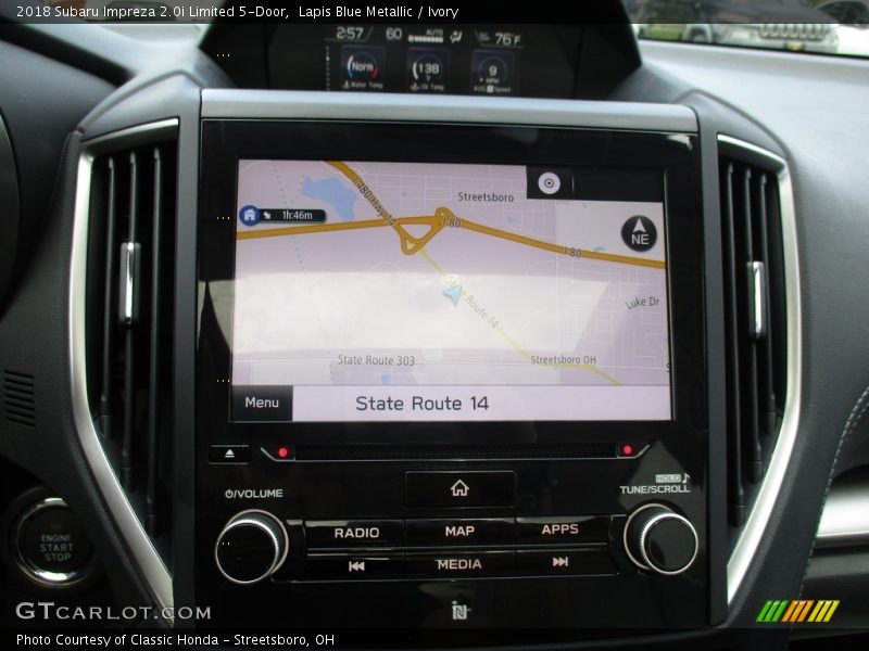 Navigation of 2018 Impreza 2.0i Limited 5-Door