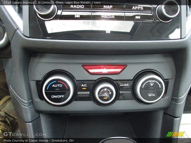 Controls of 2018 Impreza 2.0i Limited 5-Door