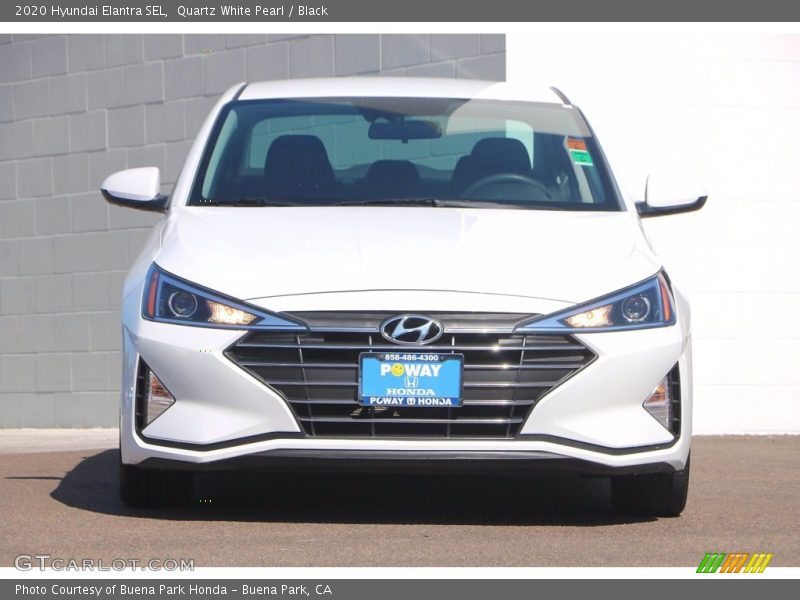Quartz White Pearl / Black 2020 Hyundai Elantra SEL