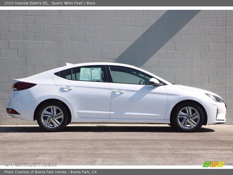 Quartz White Pearl / Black 2020 Hyundai Elantra SEL
