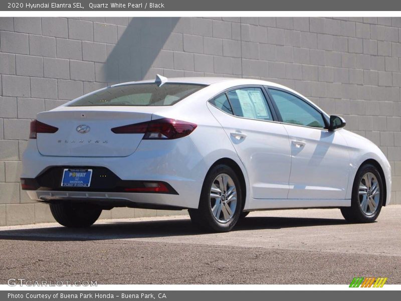 Quartz White Pearl / Black 2020 Hyundai Elantra SEL