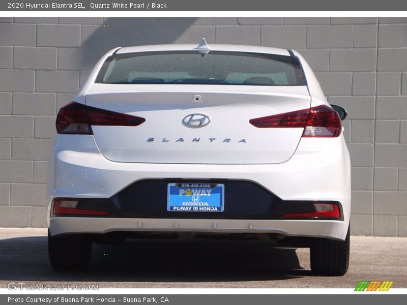 Quartz White Pearl / Black 2020 Hyundai Elantra SEL