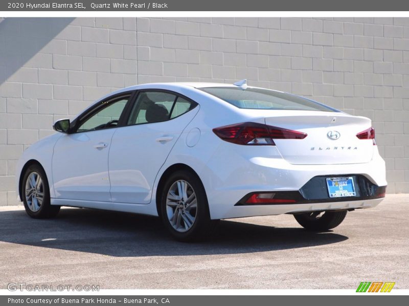 Quartz White Pearl / Black 2020 Hyundai Elantra SEL