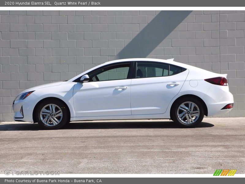 Quartz White Pearl / Black 2020 Hyundai Elantra SEL