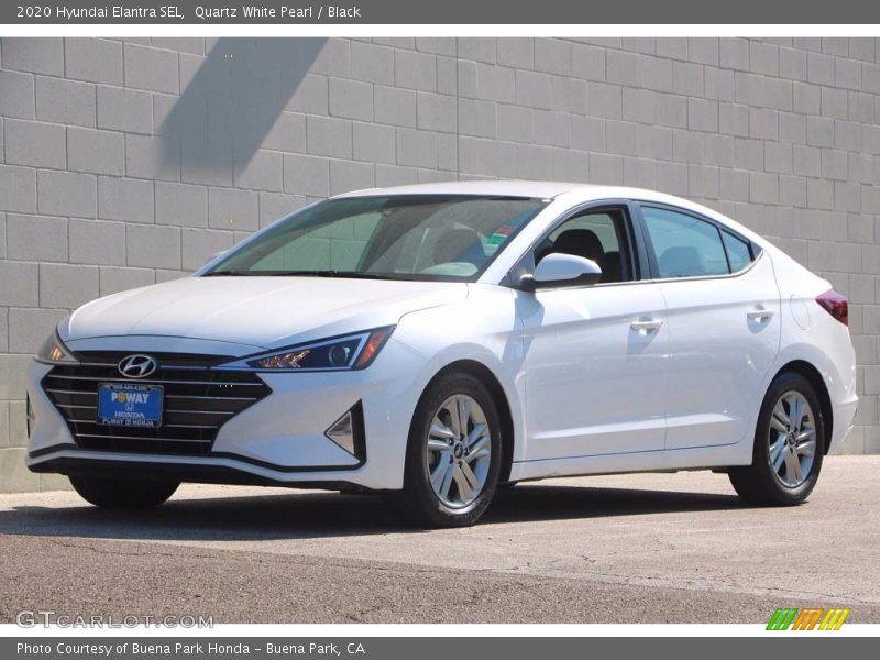 Quartz White Pearl / Black 2020 Hyundai Elantra SEL