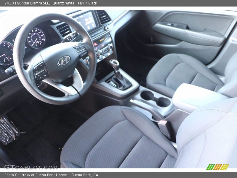 Quartz White Pearl / Black 2020 Hyundai Elantra SEL