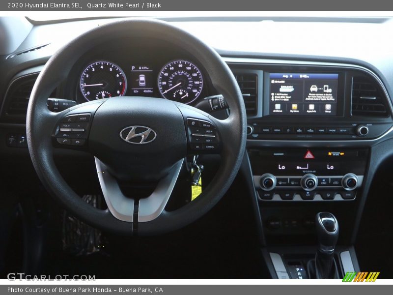 Quartz White Pearl / Black 2020 Hyundai Elantra SEL