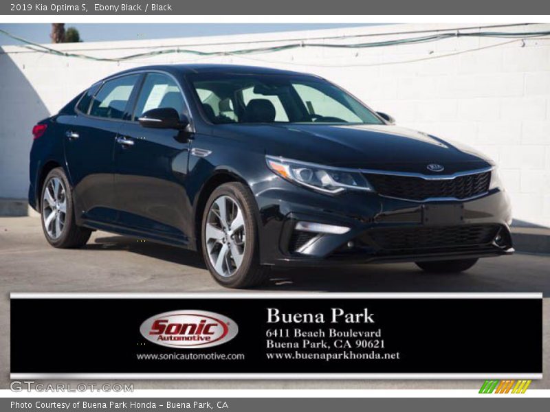 Ebony Black / Black 2019 Kia Optima S