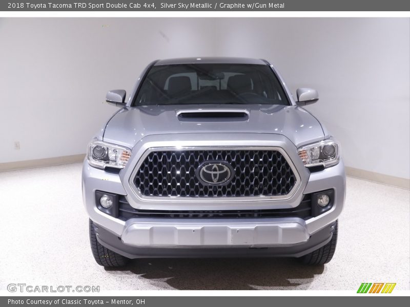 Silver Sky Metallic / Graphite w/Gun Metal 2018 Toyota Tacoma TRD Sport Double Cab 4x4