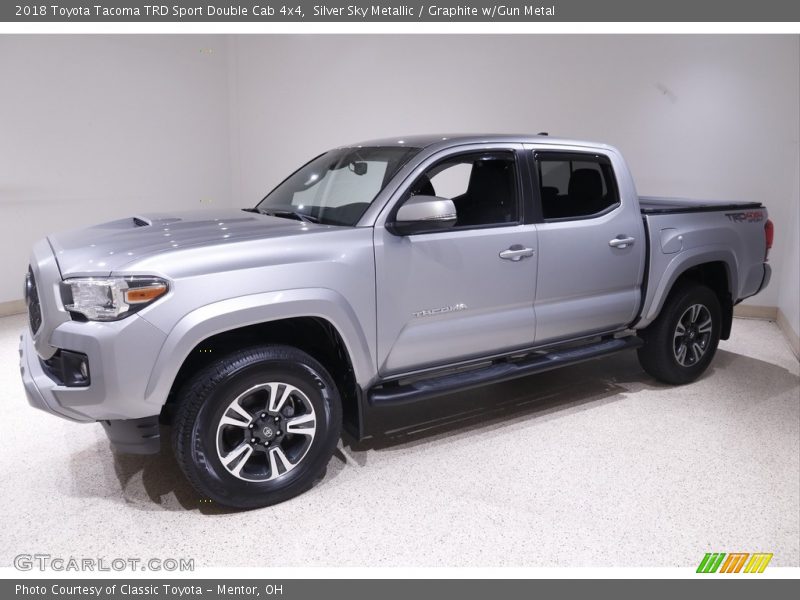 Silver Sky Metallic / Graphite w/Gun Metal 2018 Toyota Tacoma TRD Sport Double Cab 4x4