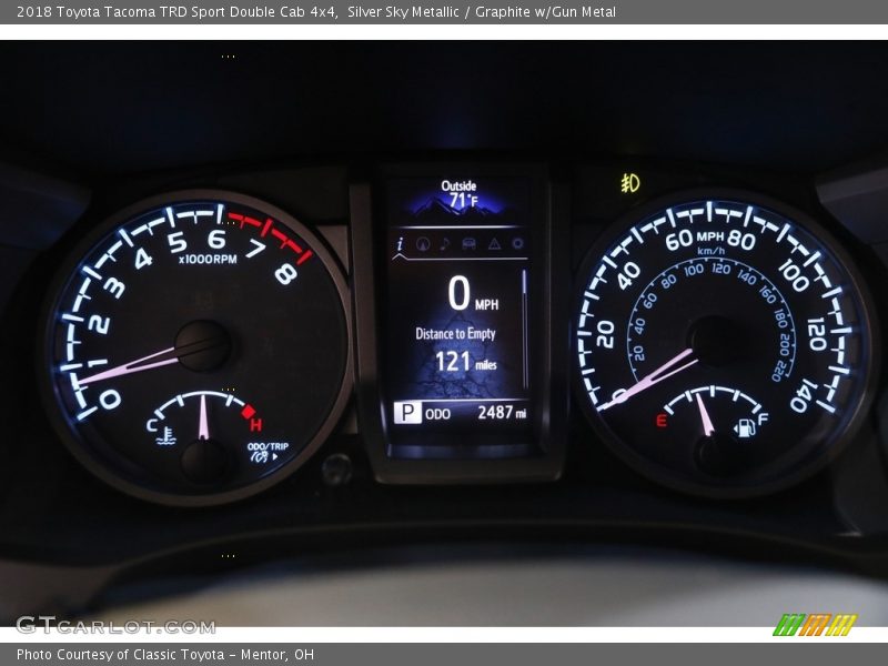 Silver Sky Metallic / Graphite w/Gun Metal 2018 Toyota Tacoma TRD Sport Double Cab 4x4