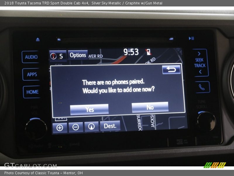 Silver Sky Metallic / Graphite w/Gun Metal 2018 Toyota Tacoma TRD Sport Double Cab 4x4