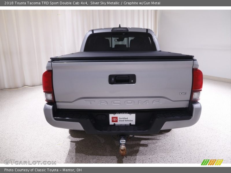 Silver Sky Metallic / Graphite w/Gun Metal 2018 Toyota Tacoma TRD Sport Double Cab 4x4