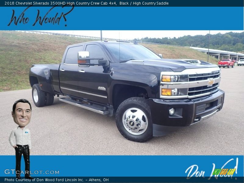 Black / High Country Saddle 2018 Chevrolet Silverado 3500HD High Country Crew Cab 4x4