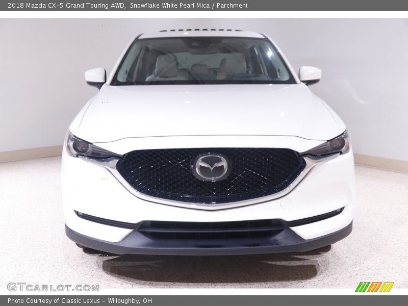 Snowflake White Pearl Mica / Parchment 2018 Mazda CX-5 Grand Touring AWD