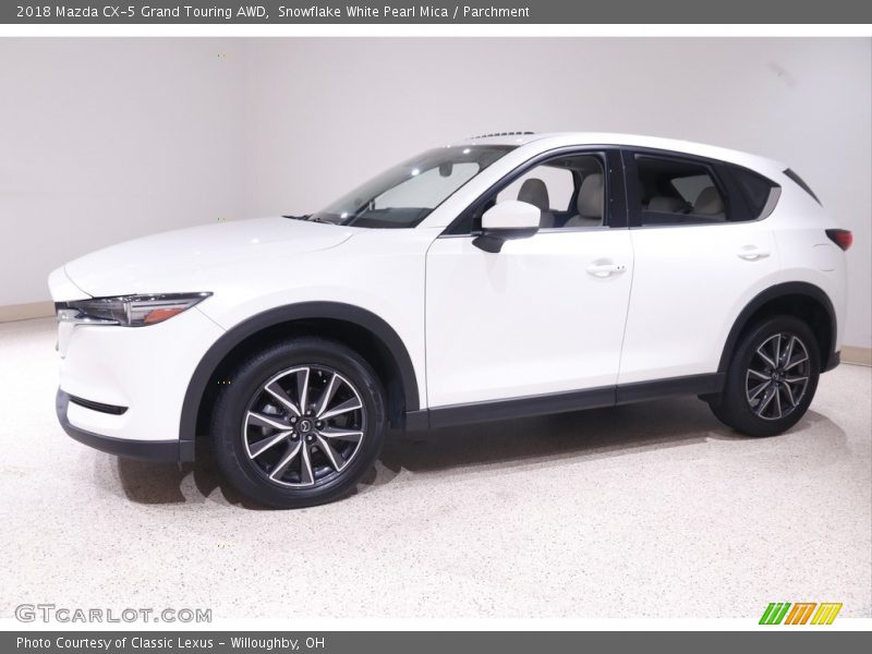 Snowflake White Pearl Mica / Parchment 2018 Mazda CX-5 Grand Touring AWD