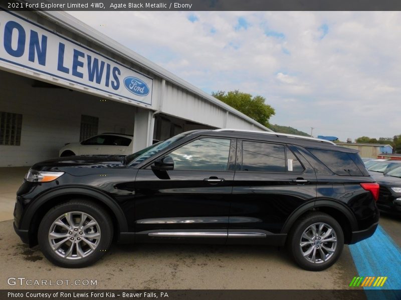 Agate Black Metallic / Ebony 2021 Ford Explorer Limited 4WD