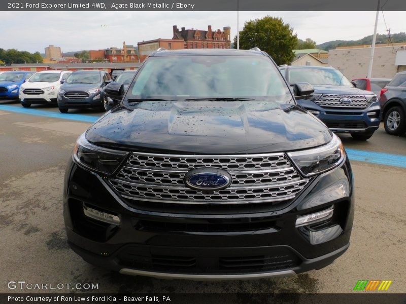 Agate Black Metallic / Ebony 2021 Ford Explorer Limited 4WD