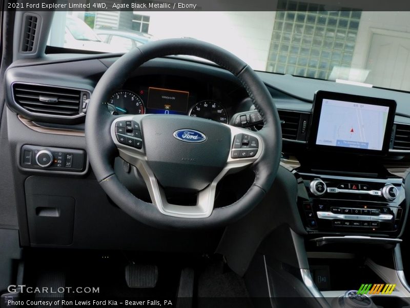 Agate Black Metallic / Ebony 2021 Ford Explorer Limited 4WD