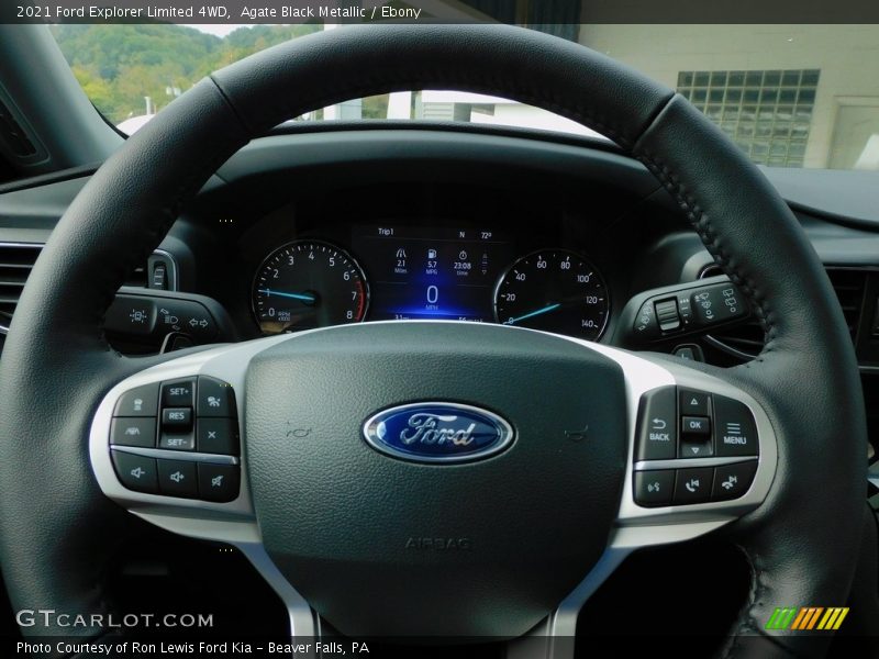 Agate Black Metallic / Ebony 2021 Ford Explorer Limited 4WD