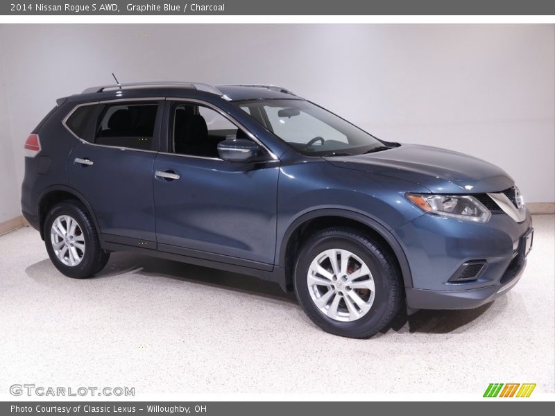 Graphite Blue / Charcoal 2014 Nissan Rogue S AWD