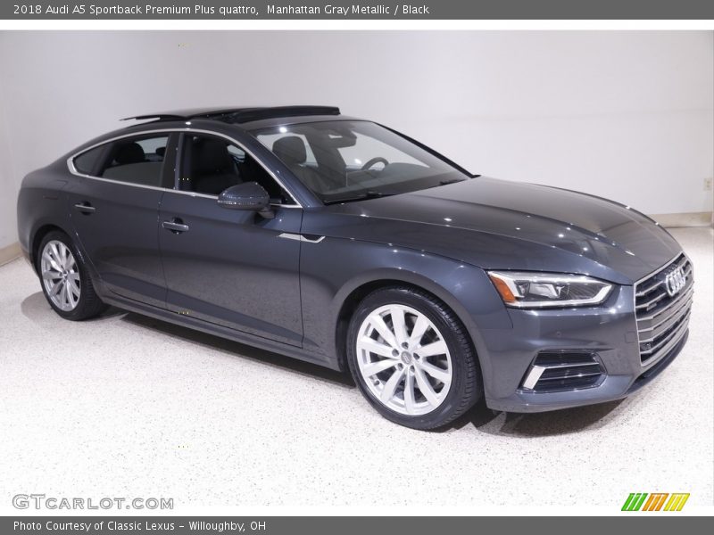 Manhattan Gray Metallic / Black 2018 Audi A5 Sportback Premium Plus quattro
