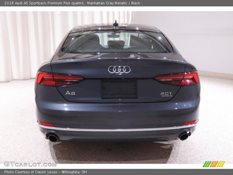 Manhattan Gray Metallic / Black 2018 Audi A5 Sportback Premium Plus quattro