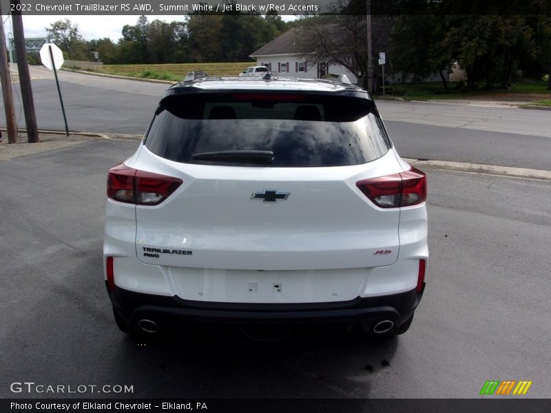 Summit White / Jet Black w/Red Accents 2022 Chevrolet TrailBlazer RS AWD