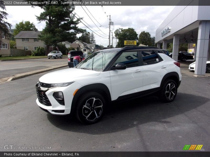 Summit White / Jet Black w/Red Accents 2022 Chevrolet TrailBlazer RS AWD