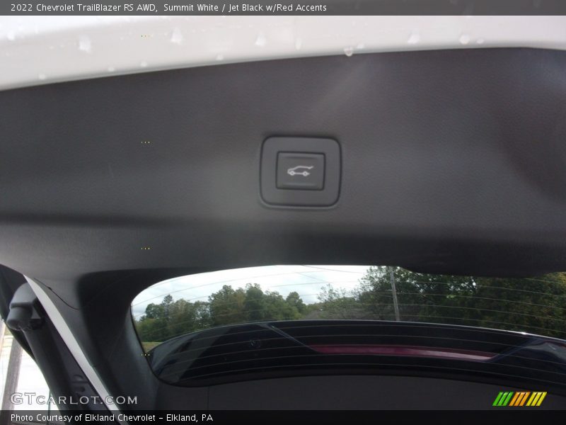 Summit White / Jet Black w/Red Accents 2022 Chevrolet TrailBlazer RS AWD