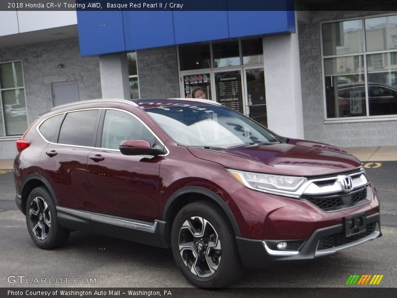 Basque Red Pearl II / Gray 2018 Honda CR-V Touring AWD