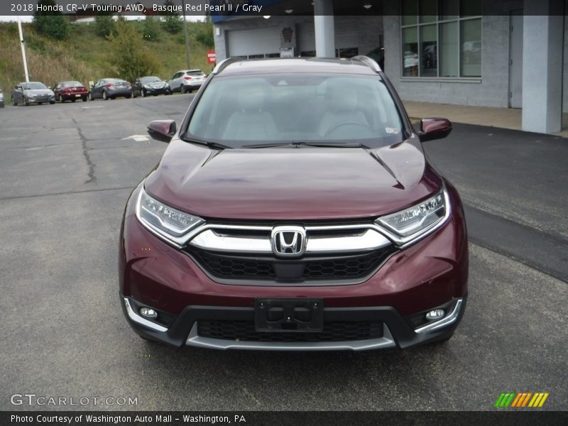 Basque Red Pearl II / Gray 2018 Honda CR-V Touring AWD