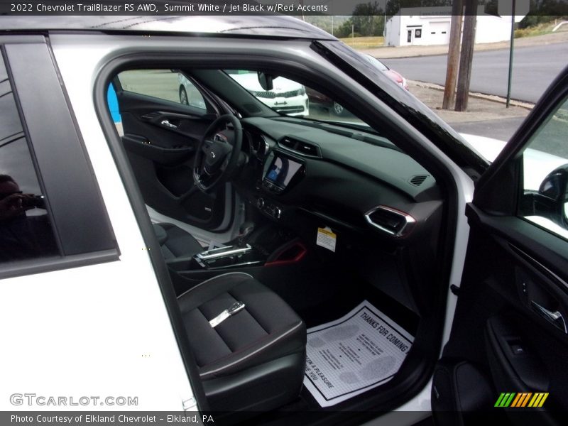 Summit White / Jet Black w/Red Accents 2022 Chevrolet TrailBlazer RS AWD