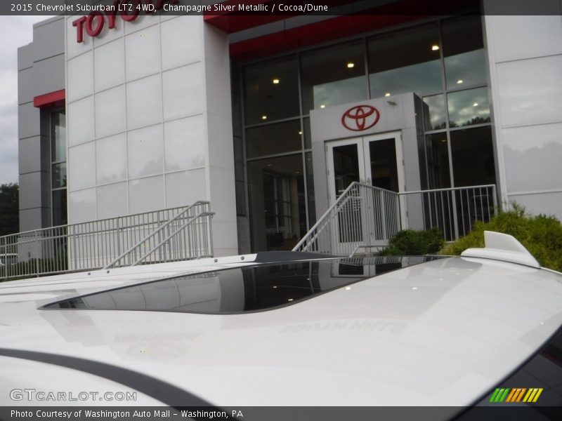 Champagne Silver Metallic / Cocoa/Dune 2015 Chevrolet Suburban LTZ 4WD