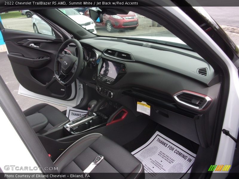 Summit White / Jet Black w/Red Accents 2022 Chevrolet TrailBlazer RS AWD