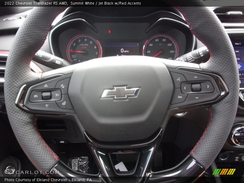 Summit White / Jet Black w/Red Accents 2022 Chevrolet TrailBlazer RS AWD