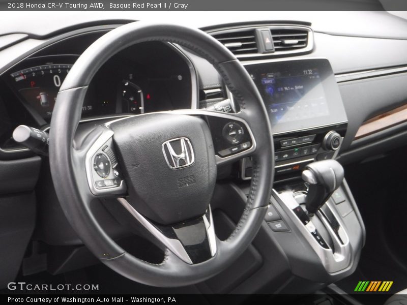 Basque Red Pearl II / Gray 2018 Honda CR-V Touring AWD