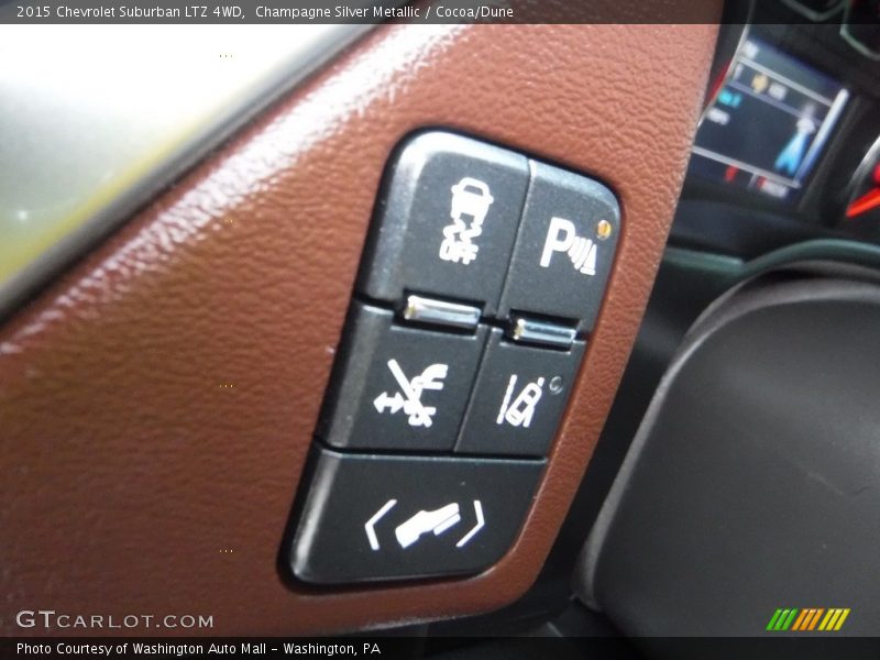 Champagne Silver Metallic / Cocoa/Dune 2015 Chevrolet Suburban LTZ 4WD