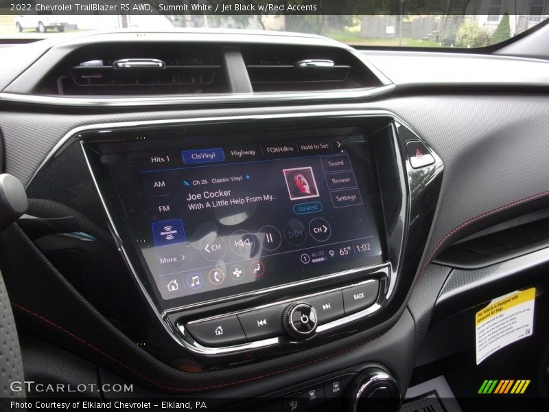 Summit White / Jet Black w/Red Accents 2022 Chevrolet TrailBlazer RS AWD