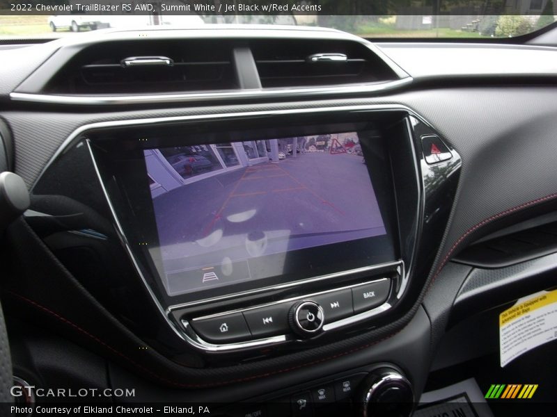 Summit White / Jet Black w/Red Accents 2022 Chevrolet TrailBlazer RS AWD