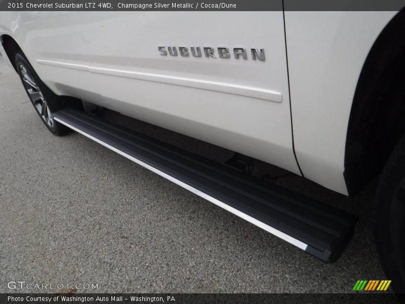 Champagne Silver Metallic / Cocoa/Dune 2015 Chevrolet Suburban LTZ 4WD