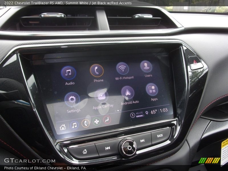 Summit White / Jet Black w/Red Accents 2022 Chevrolet TrailBlazer RS AWD