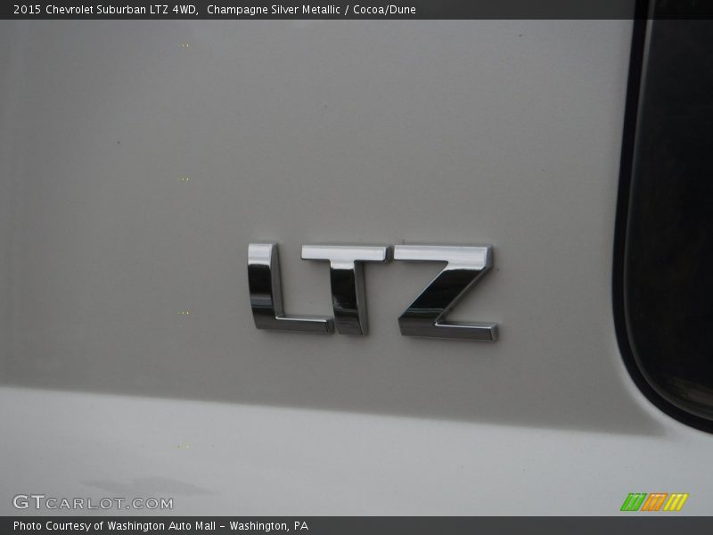 Champagne Silver Metallic / Cocoa/Dune 2015 Chevrolet Suburban LTZ 4WD
