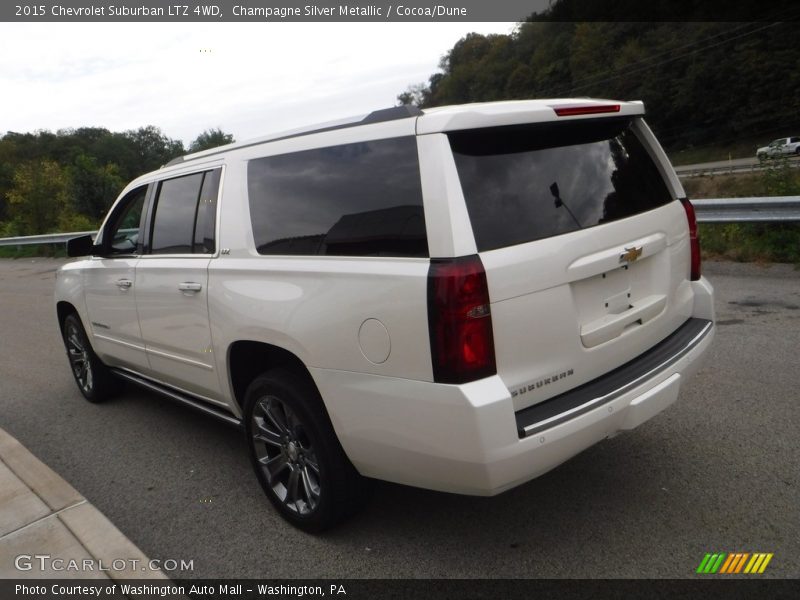 Champagne Silver Metallic / Cocoa/Dune 2015 Chevrolet Suburban LTZ 4WD