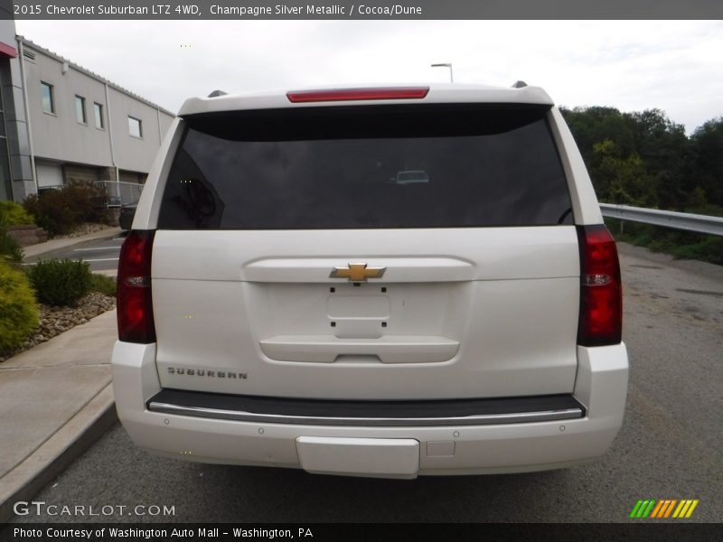 Champagne Silver Metallic / Cocoa/Dune 2015 Chevrolet Suburban LTZ 4WD
