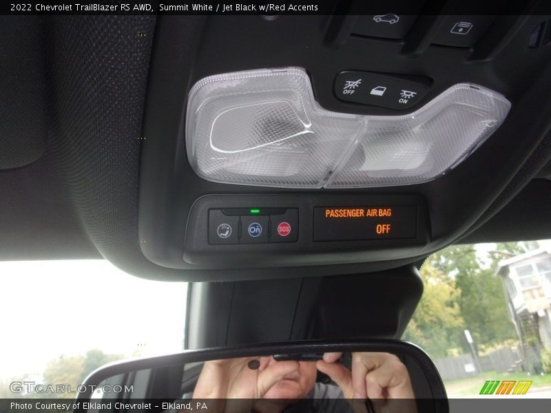 Summit White / Jet Black w/Red Accents 2022 Chevrolet TrailBlazer RS AWD