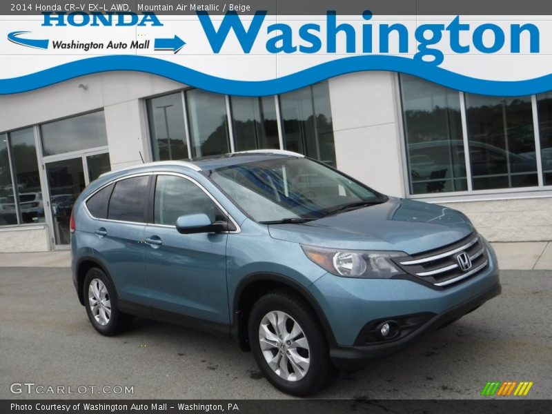 Mountain Air Metallic / Beige 2014 Honda CR-V EX-L AWD